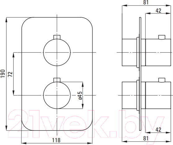 Изображение товара Душевая система со смесителем Deante Box BXYZ0EBT