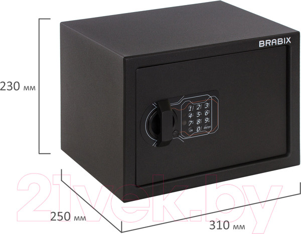 Изображение товара Мебельный сейф Brabix SF-230EL / 291147 (черный)