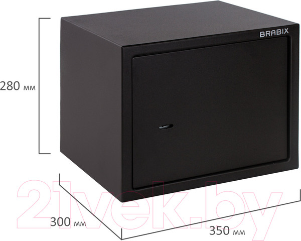 Изображение товара Мебельный сейф Brabix SF-280KL / 291148 (черный)