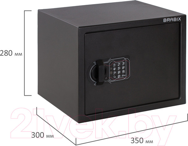 Изображение товара Мебельный сейф Brabix SF-280EL / 291149 (черный)