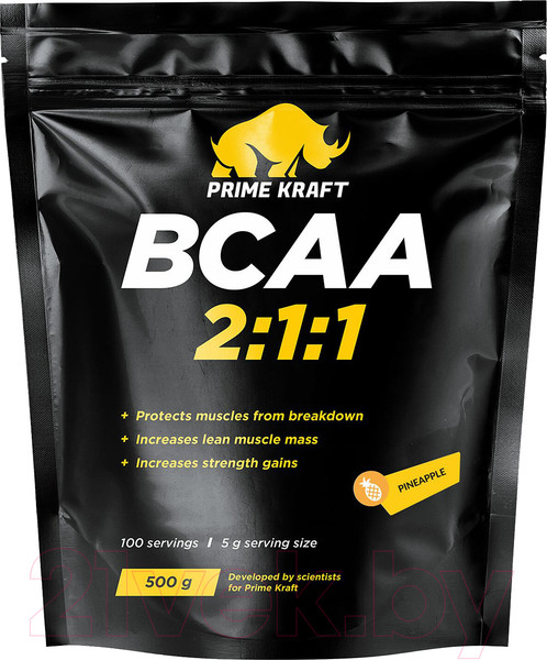 Изображение товара Аминокислоты BCAA Prime Kraft 2:1:1 (500г, ананас)