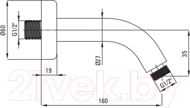 Изображение товара Душевой кронштейн Deante Cascada NAC 044K
