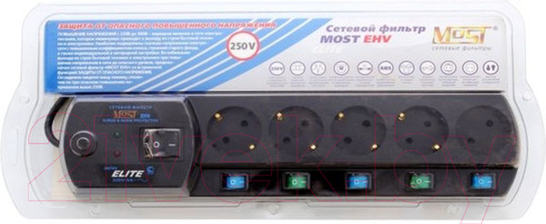 Изображение товара Сетевой фильтр Most EHV (5м, черный)