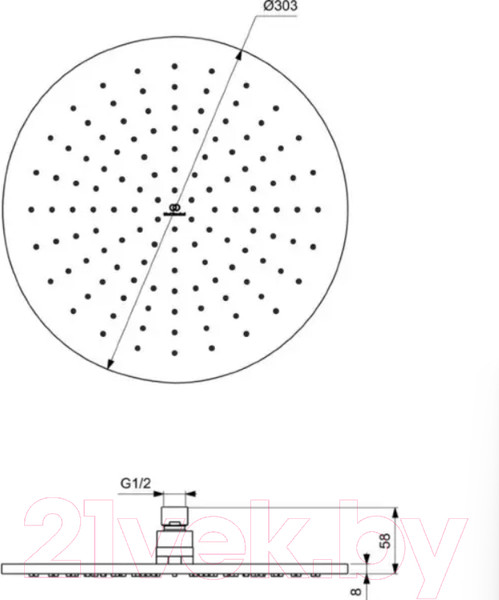 Изображение товара Верхний душ Ideal Standard Idealrain A5803XG