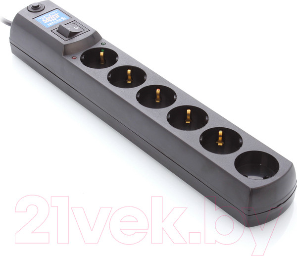 Изображение товара Сетевой фильтр Most HV6 (2м, черный)