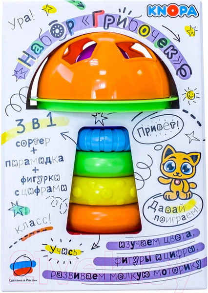 Изображение товара Сортер Knopa Сортер. Грибочек / 87072