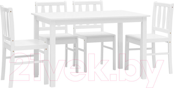 Изображение товара Обеденная группа Stool Group Ingrid / MH750+MH52088 WX4 (массив гевеи/белый)