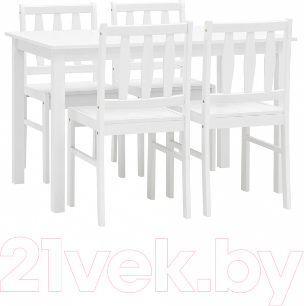 Изображение товара Обеденная группа Stool Group Ingrid / MH750+MH52088 WX4 (массив гевеи/белый)