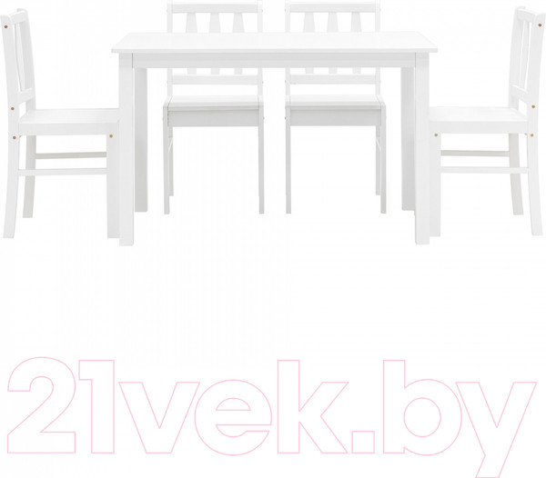 Изображение товара Обеденная группа Stool Group Ingrid / MH750+MH52088 WX4 (массив гевеи/белый)