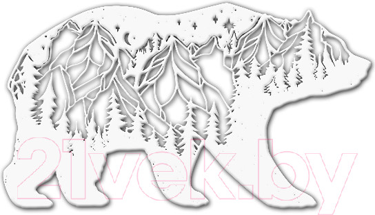Изображение товара Декор настенный Arthata Мишка в лесу 50x95-V / 081-1 (белый)