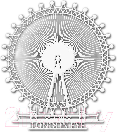 Изображение товара Декор настенный Arthata Колесо обозрения 25x50-V / 082-1 (белый)