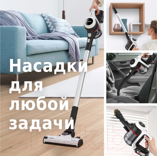 Изображение товара Вертикальный пылесос Bosch BCS61113 (белый)