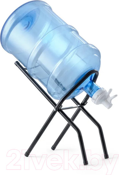 Изображение товара Подставка для бутыли AEL А1 с кран-клапаном (черный, металл)