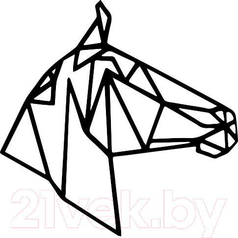 Изображение товара Декор настенный Arthata Лошадка 60x60-B / 079-1 (черный)