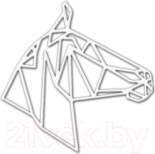 Изображение товара Декор настенный Arthata Лошадка 50x50-V / 079-1 (белый)