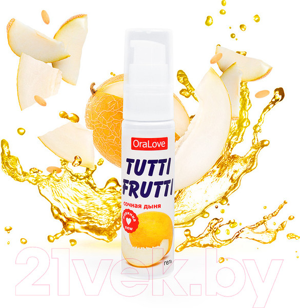 Изображение товара Лубрикант-гель Bioritm Tutti-Frutti сочная дыня / 30013 (30г)