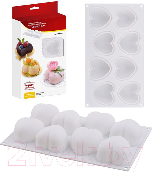 Изображение товара Форма для выпечки Мультидом Сердечки VL80-315