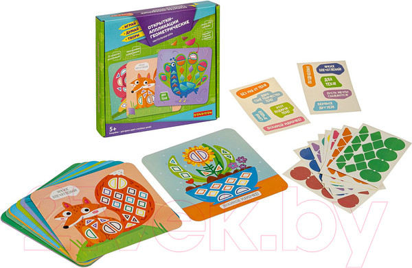 Изображение товара Развивающая игра Bondibon Открытки-аппликации геометрические / ВВ5030