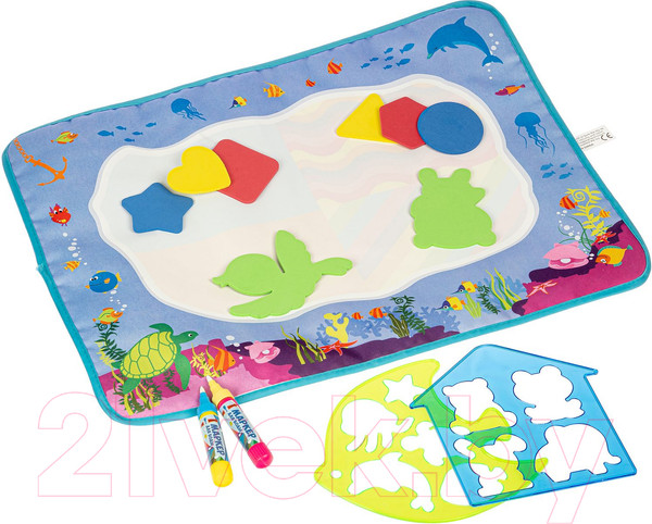 Изображение товара Раскраска Bondibon Водная раскраска-коврик. Подводный мир / ВВ5135