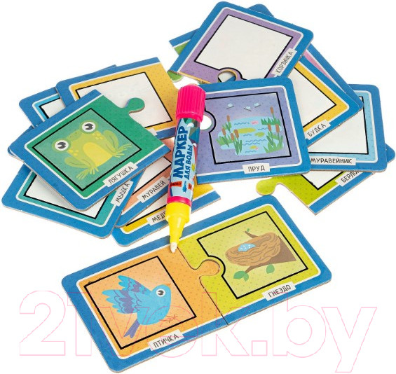 Изображение товара Раскраска Bondibon Водная раскраска-пазл. Чей это домик? / ВВ4654