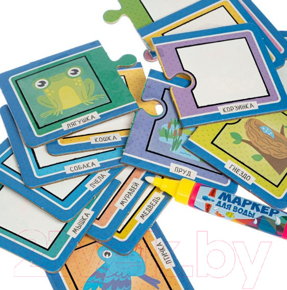 Изображение товара Раскраска Bondibon Водная раскраска-пазл. Чей это домик? / ВВ4654