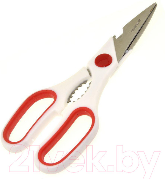 Изображение товара Ножницы кухонные Мультидом AN60-34 (белые ручки)