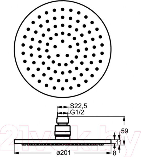 Изображение товара Лейка верхнего душа Ideal Standard IdealRain Soft B9442AA