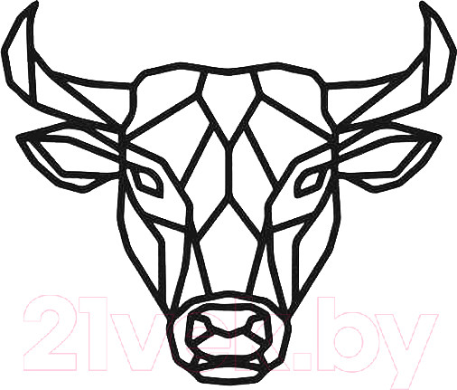 Изображение товара Декор настенный Arthata Голова быка 35x35-B / 083-1 (черный)