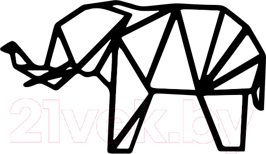 Изображение товара Декор настенный Arthata Слон 50x70-B / 084-1 (черный)