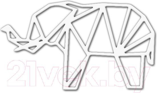 Изображение товара Декор настенный Arthata Слон 50x70-V / 084-1 (белый)