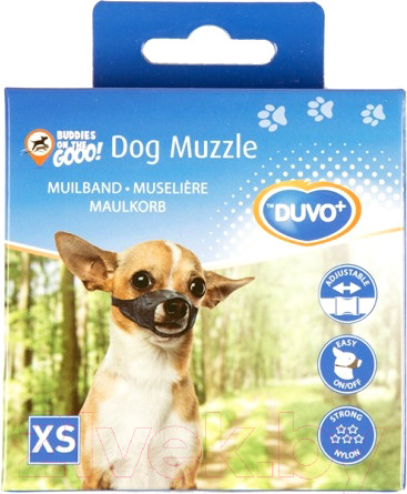 Изображение товара Намордник для собак Duvo Plus Dog Muzzle / 4705131/DV (XS, черный)
