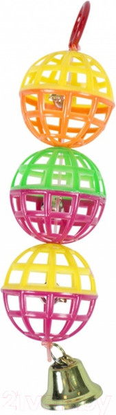 Изображение товара Игрушка для птиц Duvo Plus Шары с колокольчиком / 10037/DV