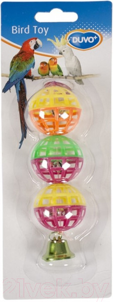 Изображение товара Игрушка для птиц Duvo Plus Шары с колокольчиком / 10037/DV