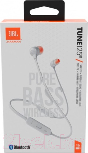 Изображение товара Беспроводные наушники JBL Tune 125BT / T125BTWHT (белый)