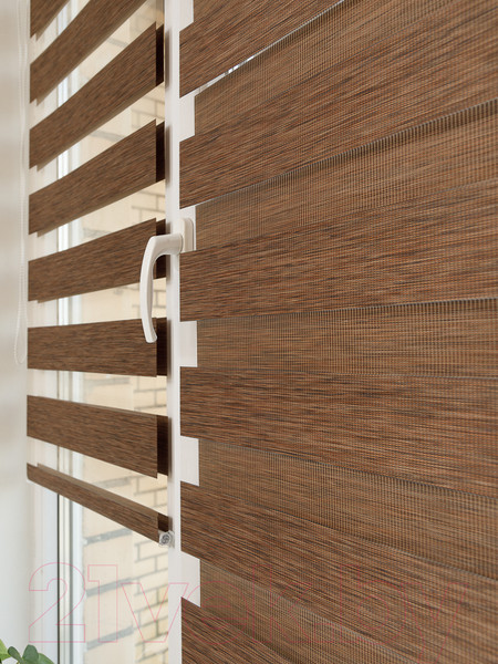 Изображение товара Рулонная штора АС МАРТ Вудэн 48x160 (кофейный)