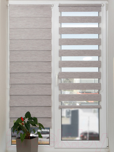 Изображение товара Рулонная штора АС МАРТ Вудэн 67x160 (светло-серый)