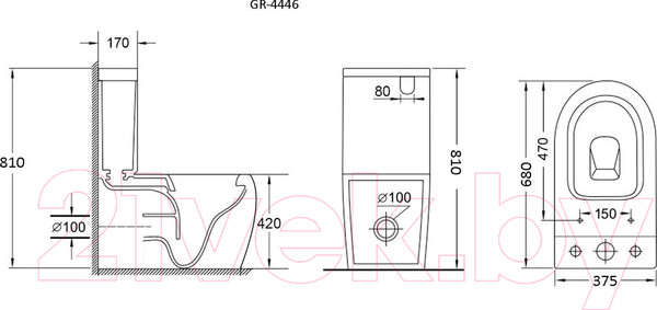 Изображение товара Унитаз напольный Grossman GR-4446S