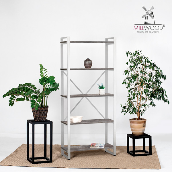 Изображение товара Стеллаж Millwood Neo Loft СН-3 Л (сосна пасадена/металл белый)