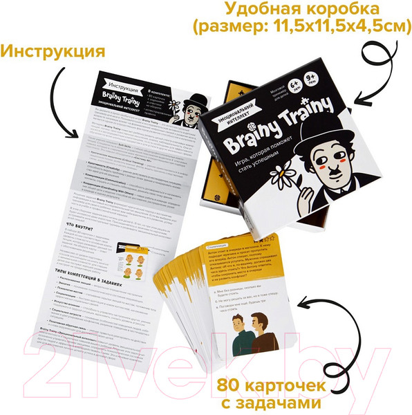 Изображение товара Настольная игра Brainy Trainy Эмоциональный интеллект / УМ462