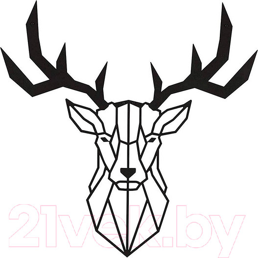 Изображение товара Декор настенный Arthata Северный олень 35x35-B / 087-1 (черный)