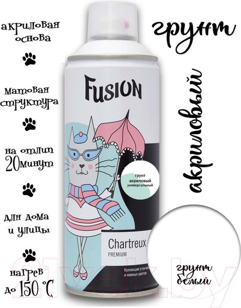Изображение товара Грунтовка Fusion Под аэрозольную краску (520мл, белый)