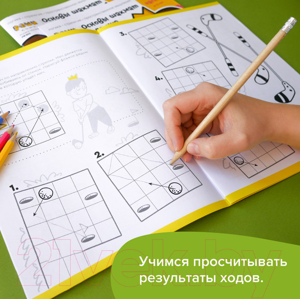 Изображение товара Рабочая тетрадь Реши-Пиши Игровое обучение. Основы шахмат и логика. Часть 2 / УМ604
