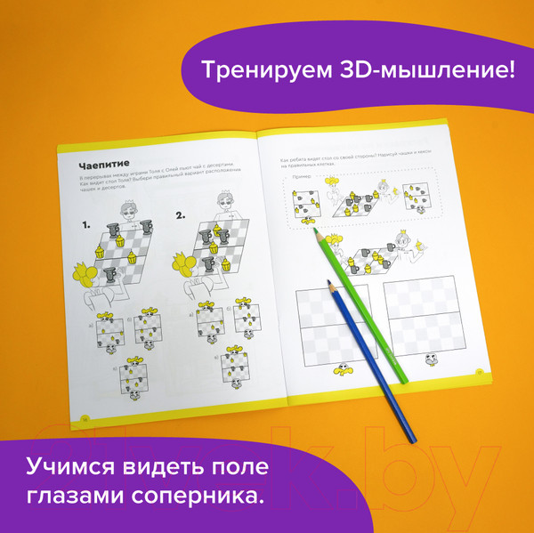 Изображение товара Рабочая тетрадь Реши-Пиши Игровое обучение. Основы шахмат и логика. Часть 3 / УМ605