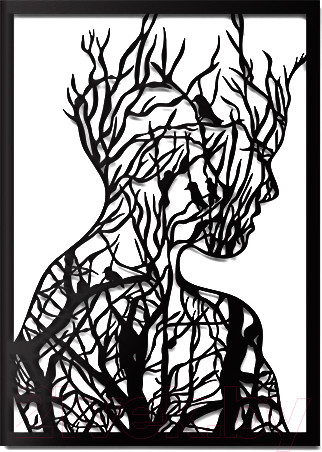 Изображение товара Декор настенный Arthata Девушка 50x95-B / 091-1 (черный)