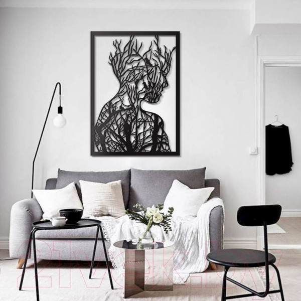 Изображение товара Декор настенный Arthata Девушка 50x95-B / 091-1 (черный)