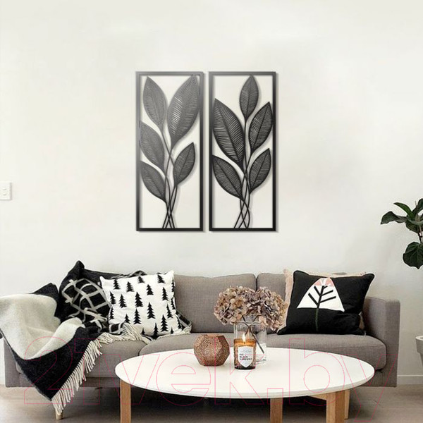 Изображение товара Декор настенный Arthata Фикус абиджан 65x70-B / 093-1 (черный)