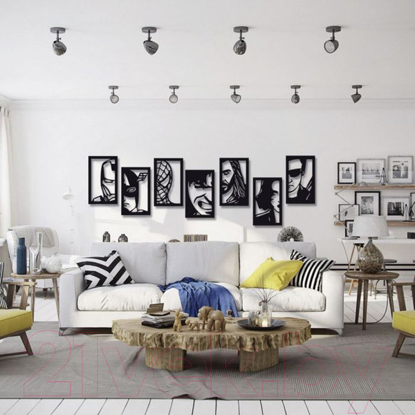 Изображение товара Декор настенный Arthata Супергерои 35x50-B / 094-7 (черный)