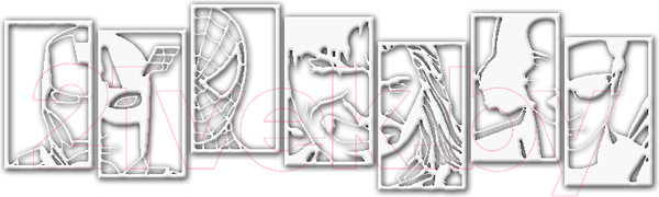 Изображение товара Декор настенный Arthata Супергерои 20x35-V / 094-7 (белый)