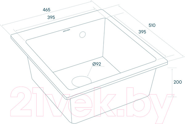 Изображение товара Мойка кухонная Paulmark PM104651-DG