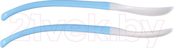 Изображение товара Набор столовых ложек для кормления Мама Тама С мягким кончиком / MT/037 (2шт, голубой)